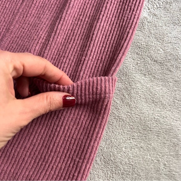 Anthropologie Dolan Left Coast Collection Ribbed Knit Cardigan Sweater Rose Pink - Picture 6 of 11